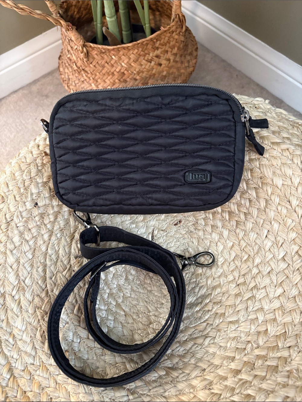 LUG Coupe Quilted Crossbody/Belt Bag - Black